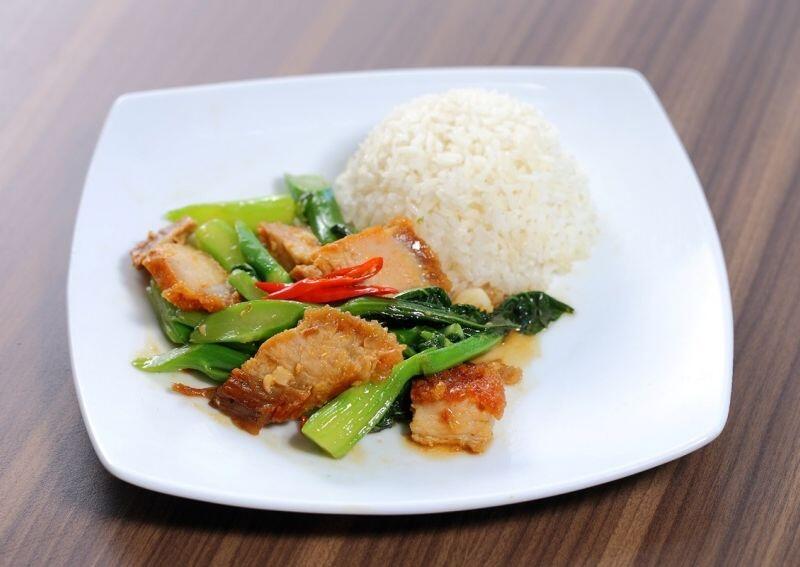 Chrispy Pork Belly & Chinese Broccoli